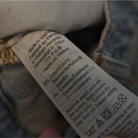 Madewell Light Wash Slim Wide Leg Ankle Cropped Jeans Size 23 - Picture 8 of 9